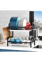 Dish Drying Rack, 2 Tier Dish Rack for Kitchen Counter, Rustproof Kitchen Dish Drying Rack, Dish Dra - 4