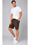 Men's Brown Ottoman Fabric Shorts Oversize Comfortable Fit Textured Fabric Casual Sports Shorts - 3