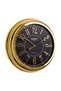 Metal Wall Clock 5138GN2, 39cm, Silent Non Ticking, Battery Operated, Italian Design for Living Room, Bedroom, Kitchen