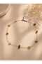 Amber Natural Stone Steel Necklace