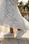 White Pearl Crystal Stone Platform Bridal Shoes 7 cm Wedge Heel Comfortable Evening Dress Wedding Shoes - 8