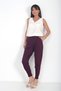 Women's Elastic Waist, Pocketed, Pleated, Slim Fit Scuba Trousers