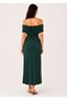 Women's Madonna Collared Waist Gathered Side Slit Midi Sandy Dress - 2