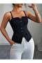 Women's Strappy Front Buttoned Atlas Blouse - 2