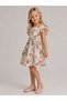 Girl's Muslin Fabric Floral Patterned Dress - 2