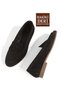 Black Genuine Suede Leather Loafer Shoes Women's Ballet Flats Raga - 2