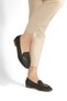 Black Genuine Leather Loafer Shoes Women's Ballet Flats Raga - 4
