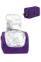 Crinkle Fabric School Backpack Set of 3 with Thermal Lunch Bag and Pen Holder, Monkey Keychain, Purple - 8