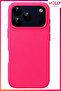 Neon Pink Liquid Inside Velvet Matte Silicone Case for iPhone 17 Pro Max