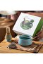 8 Piece Ceramic Bamboo Matcha Tea Set Whisk Bowl Sifter Home Tea Ceremony Gift Blue - 7