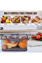 Kitchen countertop bread box - airtight bread storage container with timer and lid - for homemade bread, toast, bagels, donuts, cookies - grey - 1... - 3