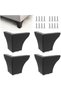 4-piece pack of 10cm steel furniture legs, suitable for chairs, tables, wardrobes, TV cabinets, chests of drawers, sofas, with screws (black, 4...