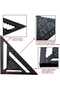 Professional metric set square, black, 30cm high precision woodworking set square, woodworking angle ruler tool - 3