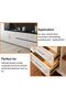5-Piece Set of solid SS round drawer handles - 96mm hole spacing - For U-shaped cabinet doors - Bedroom - Bathroom - brushed silver - 2