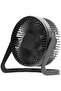 6-inch USB desktop fan, portable quiet mini fan, adjustable angle, suitable for home and office – black - 2