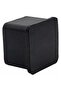 2.5 x 2.5 cm (1 inch x 1 inch) 16-piece protective caps for chair or table legs, thickened, square, black rubber. - 2