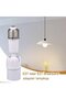 E27 Lamp Holder Extender - 360° Adjustable - Flexible Lamp Holder Adapter for LED Bulbs - White - 2-Pack - 4