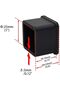 2.5 x 2.5 cm (1 inch x 1 inch) 16-piece thickened square black rubber protective covers for chair or table legs - 2