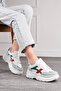 Daily Women's Sneaker Thick High Sole Lace Up Comfortable Tiger Stripe Sports Shoes 032 - 2