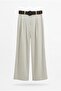 Women's Canvas Trousers Pnt01912 Natural - 4