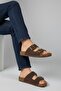 Genuine Leather Orthopedic Buckle Daily Comfortable Men's Slippers