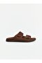 Lcw Steps Brown Suede Look Men's Slippers - 3