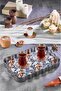 Digital Printed Glass Serving Tray – Marbled Motif, 40X28 cm