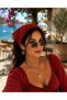Bohemian Knitwear Knitted Women's Bandana Red Color (Color Options Available) - 2