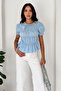 Women's Gipeli Balloon Sleeve Blouse with Tie Detail - 5