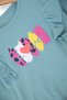 Girl's 2-3-4-5-6 Years Old Seasonal Ruffled Tiril Tiril Woven Pantalon Top and Bottom Set - 4