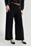 Women's Belted Pocketless Zippered Tencel Crepe Trousers - 2