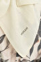 Logo Pattern Naia Cotton Scarf - Cream - 4