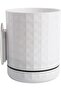 Large automatic watering planter, wall-mounted, easy to install, suitable for indoor plants, balcony decoration, modern planter - white