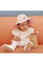 Baby Girl UPF 50+ UV Sun Hat - Toddler Summer Cotton Beach Hat with Adjustable Chin Strap (Pink Floral, 52cm) - 2