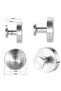4-Pack No-Drill Suction Cup Shower Hooks, Detachable Metal Towel & Wreath Hangers for Bathroom Glass, Wall & RV - 4