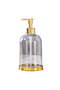 Hand sanitizer dispenser, refillable plastic pump bottle, 450ml smooth surface container, for bathroom, kitchen countertops, and sinks, clear