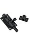 2-inch sliding bolt latch, matte black, suitable for interior door barrel bolt latch sliding door security sliding lock - 2 pieces - 5