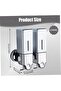 Stainless Steel Wall-Mounted Soap Dispenser, 2x500ml Dual Chamber Refillable Shampoo & Hanging Shower Lotion Pump for Home & Restaurant - 4