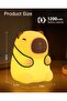 Capybara-shaped night light, rechargeable LED light with USB-C interface, available in 7 colors, child-safe, made of BPA-free silicone, ideal gift - 2
