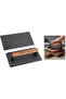 Professional cast iron double-sided steak press and bacon press with wooden handle (21x11 cm)