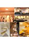 Three LED wardrobe spotlights - wireless wall lights - powered by AA batteries - 3000K color temperature - 8cm Dia - w/a white remote control & timer - 2