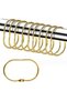 30 metal curtain rings, 35mm curtain rings, curtain clips, metal shower curtain clips, suitable for curtains and curtain rods (gold).