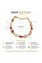 Natural Sea Shell Evil Eye Beaded Women's Anklet with Adjustable Gold Chain Detail 21 cm - 3