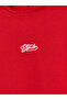 Ozmarka New Season Red Printed Men's Thick Hoodie - 6