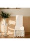 Dining chair covers with lace trim, farmhouse style, suitable for weddings, parties, ceremonies, festivals and gardens (white). - 3