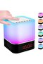 Bluetooth Speaker Alarm Clock - LED Bedside Lamp - Touch Dimmable - 7 Colors