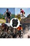 Bicycle frame bag, bicycle storage bag, w/water bottle cage & reflective strips, triangular bicycle bag, For mountain bikes & road bikes, black - 5