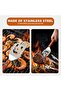 8-in-1 multi-functional barbecue tool set, 3-piece stainless steel outdoor barbecue spatula set, suitable for men's barbecues. - 4