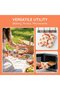 Oven Gloves Heat Resistant Up to 230C Non-Slip Silicone Cotton Hanging Loop for Cooking Grilling Baking Pack of 2 27x18 cm Orange - 2