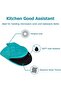 1-Pair Heat-Resistant Silicone Oven & BBQ Gloves with Hanging Loops (blue). - 5